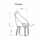 Kėdė MALAGA Kėdės Virtuvės baldai thumbnail