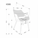 Kėdė K586 Kėdės Virtuvės baldai thumbnail