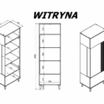 Vitrina RANDOM W-1 Svetainės baldai Vitrinos thumbnail