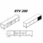 TV staliukas RANDOM 2 RTV-3 Svetainės baldai TV staliukai thumbnail